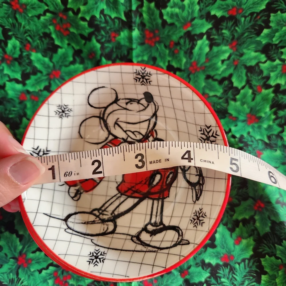Mickey Mouse Christmas Bowls Small Set Of 3 New